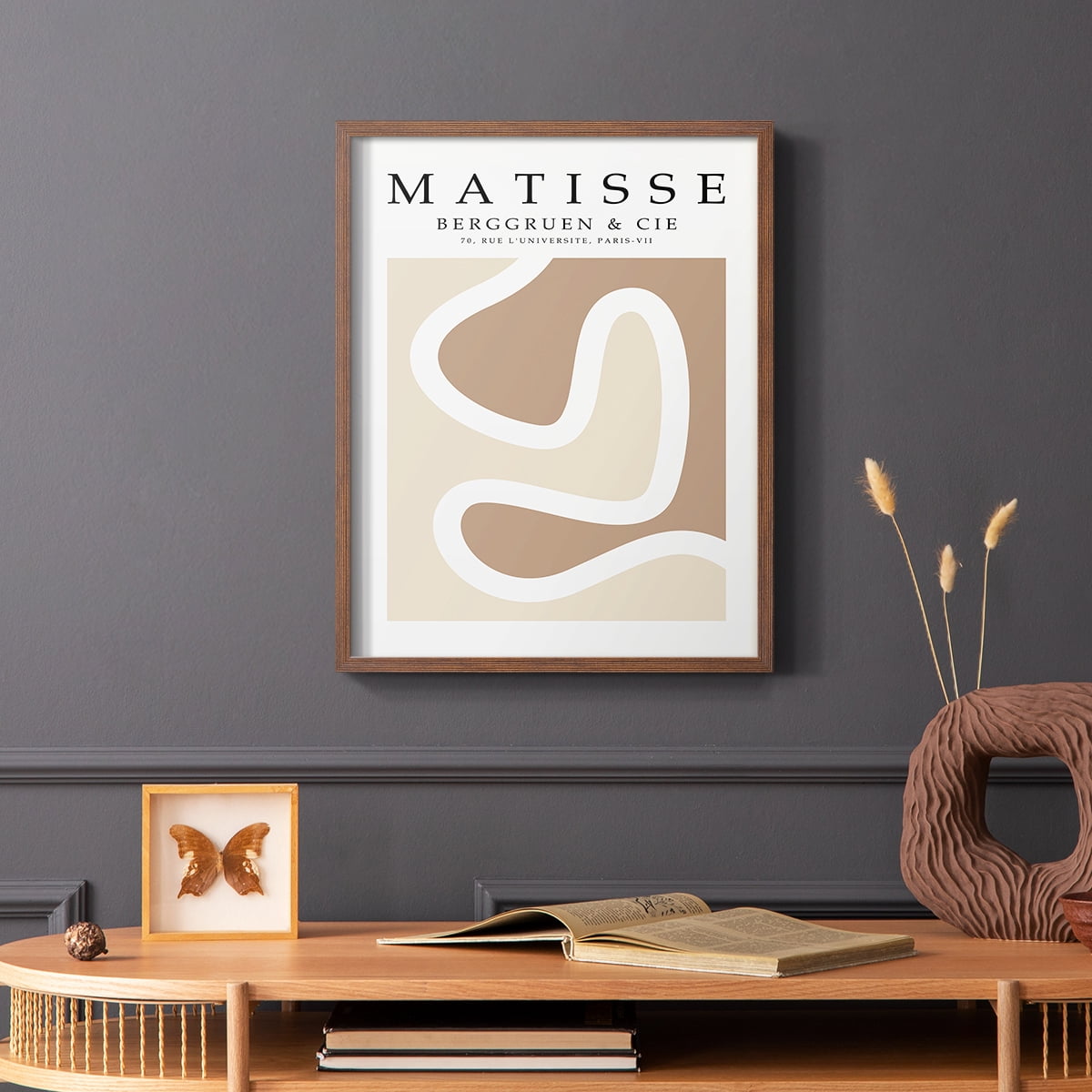 Matisse CVI Framed Print in Brown Solid Wood 11 x 14 Framed Print
