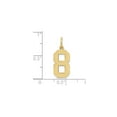 thumbnail image 3 of 10k Yellow Gold Number 8 Pendant for Necklace or Bracelet, Textured Block Design Symbolizing Infinity, Balance, Numerology, Sports or Anniversary, Unisex Jewelry for Men and Women, 3 of 6