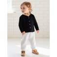 thumbnail image 6 of BemeyourBBs Baby Girls Long Sleeves Sweater Solid Color Button Infant Cardigan, 6 of 9
