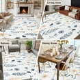 thumbnail image 5 of Rectangle Area Rugs 5 x 8 Ft, Blue Yellow Spring Floral Non-Slip Residential Carpet, Watercolor Botanical Flowers Indoor Crawling Mats Runner Rugs for Living Room/Dining Room/Bedroom, 5 of 8