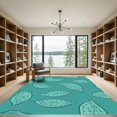 thumbnail image 2 of ODIKA 6x9 Machine Washable Non-Slip Area Rug, Abstract Sea Shell with Oceanic Spiral Accents High Traffic Rug with Pad, Blue, 921174, 2 of 8