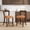 Walnut+Caramel, variant on Christopher Knight Home Mid-century Modern 25.5" Counter Barstools, Heart Back, Ash+Beige, Set of 2