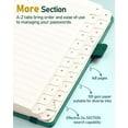 thumbnail image 5 of WEMATE Spiral Password Book with Alphabetical Tabs, Small Password Keeper Book for Seniors, Internet Password Notebook Hardcover Password Journal Logbook – 4.7''x 6''(Green), 5 of 7