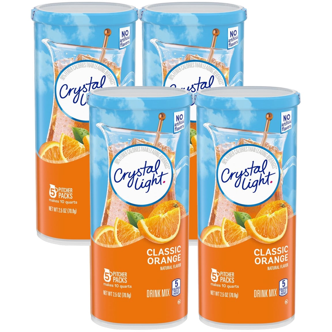 Buy Crystal Light Classic Orange Powdered Drink Mix, Caffeine Free, 2.5