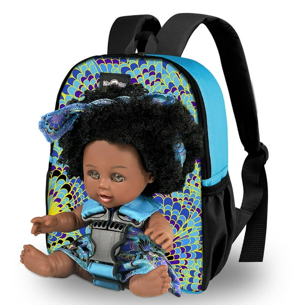 Muñeca Nice2you negra de 25 cm con mochila para niñas de 2 años o más