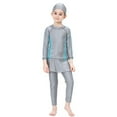 thumbnail image 2 of LYMAYTER Kids Baby Girl's Three-Piece Swimsuits Toddler UPF50+ Rash Guard Bathing Suit Long Sleeve Beach Sun Protection Swimwear with Hat 2-14Y, 2 of 11