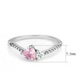 thumbnail image 2 of Luxe Jewelry Designs Women's Stainless Steel Ring with Heart Shaped Cubic Zirconia Rose - Size 10, 2 of 5