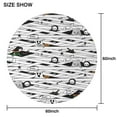thumbnail image 6 of Spooky Halloween Pattern Round Tablecloth 60"x60",Wrinkle Wipeable Table Cloth for Kitchen Dining Room Picnic Patio Party, 6 of 6