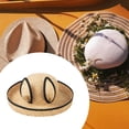 thumbnail image 1 of Sombrero de paja perfecl estilo coreano 57 cm primavera verano, 1 of 8