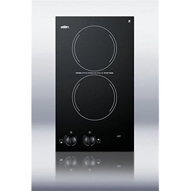 Summit CCE226BL Plaque de Cuisson à 2 Brûleurs 230V, Noir