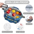thumbnail image 4 of Beach Vacation Tropical Plant Lunch Bag – Waterproof Leakproof Insulated Cooler Tote with Adjustable Shoulder Strap, Large Capacity for Work, 4 of 6