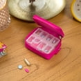thumbnail image 3 of Miamica Malibu Babe Collection Pink Quilted Pill Case Organizer, 3 of 5