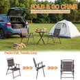 thumbnail image 3 of JMYMRY 3-Piece Folding Patio Bistro Set, All Weather Waterproof Rustproof Outdoor Table and Chairs, Space Saving Foldable Patio Furniture for Balcony Deck Yard Garden, Classic Grey, 3 of 8