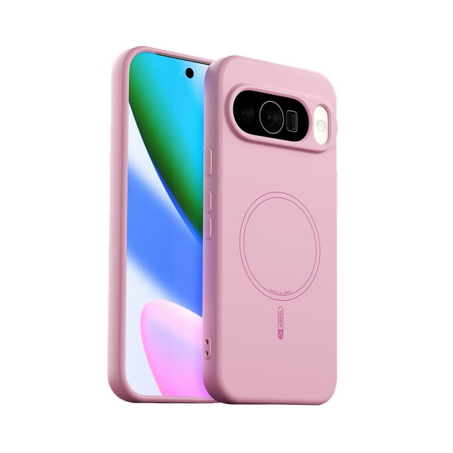 GadgetCom Étui Magnétique Compatible avec Google Pixel 10, Étui en Silicone Liquide Véritable avec Protection de Caméra