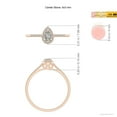 thumbnail image 4 of ANGARA Natural Pear-Shaped Diamond Halo Engagement Ring in 14K Rose Gold for Women (Size-5x3mm| Color-K| Clarity-I3) | April Birthstone, Anniversary, Jewelry Gift for Women | Natural Diamond Ring, 4 of 9