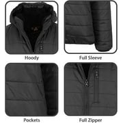Mens Sherpa-Lined Hooded Puffer Jacket (Sizes, S to 2XL)