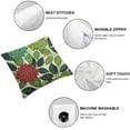 thumbnail image 6 of nygtbtfer Green Geometric Pillow  Set of 2Dahlia Pinnata Spring Floral Decorative Throw Pillow Cases Linen Outdoor Cushion Covers for Sofa Couch Car Bedroom Home Decor White, 6 of 7