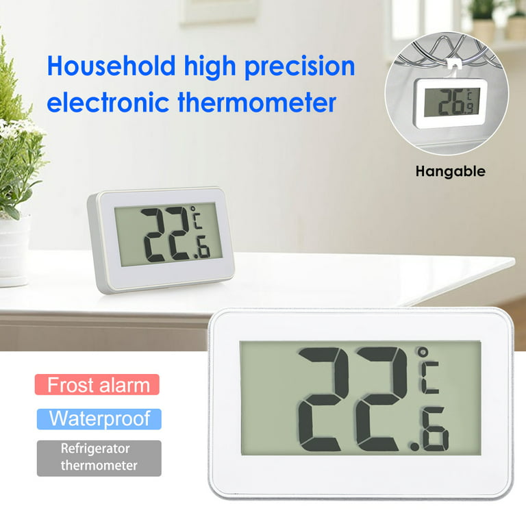 Refrigerator Thermometer With Humidity Meter, High Precision Freezer  Thermometer With Large Lcd Display, Refrigerator Freezer Thermometer For  Home Kitchen Restaurants Cafes