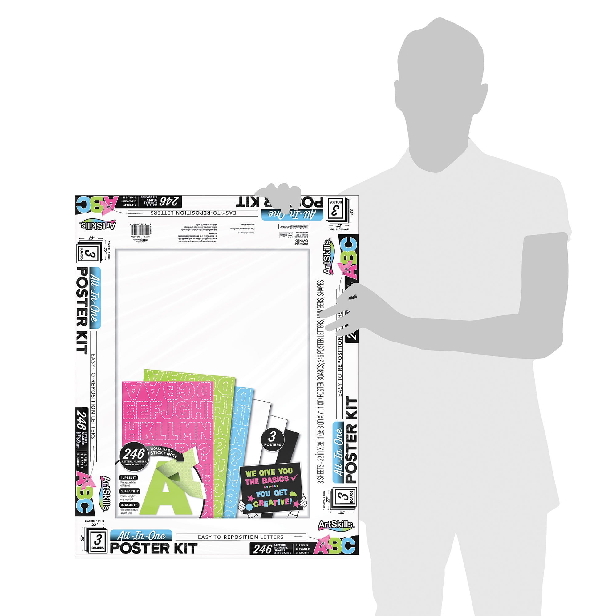 ArtSkills All-in-One Poster Kit for Kids & Adults, School Projects and Signs, 249 Pcs