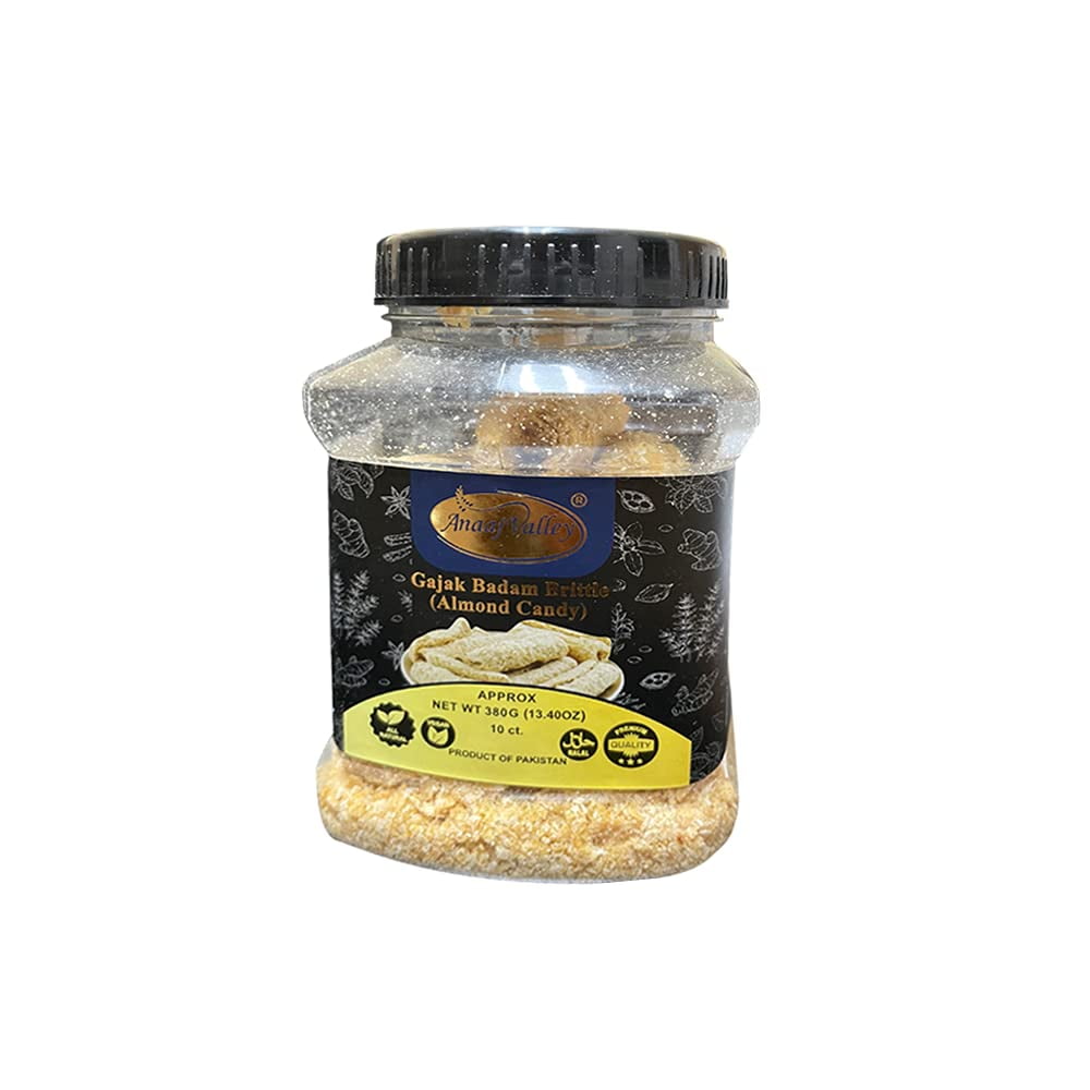 Almond Gur Gajak Brittle Candy - Almond Gur Jaggery Cubes – Sweetener Jaggery Chikki - Rough Sugar Brown Cubes (panela), NON-GMO, Vegan, Gluten Free, All Natural Fresh Asian Sweets | By Anaaj Valley