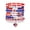 E, variant on Patriotic Multilayer Beaded Wrap Bracelet Artisan Heishi Polymer Clay Jewelry Red White Blue American Flag Theme for 4th of July Independence Day