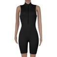 thumbnail image 5 of Clearance! Ohufall Jumpsuits for Women, High Neck Zipper Jumpsuit Solid Color Jumpsuit Shorts Tight Jumpsuit Overalls Women, Rompers for Women, Onesie for Women Clearance, 5 of 7