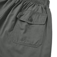 thumbnail image 3 of Yievot Men's Cargo Shorts Cotton Elastic Waist Knee Length Outdoor Hiking Camping Shorts with Multi Pockets, 3 of 8