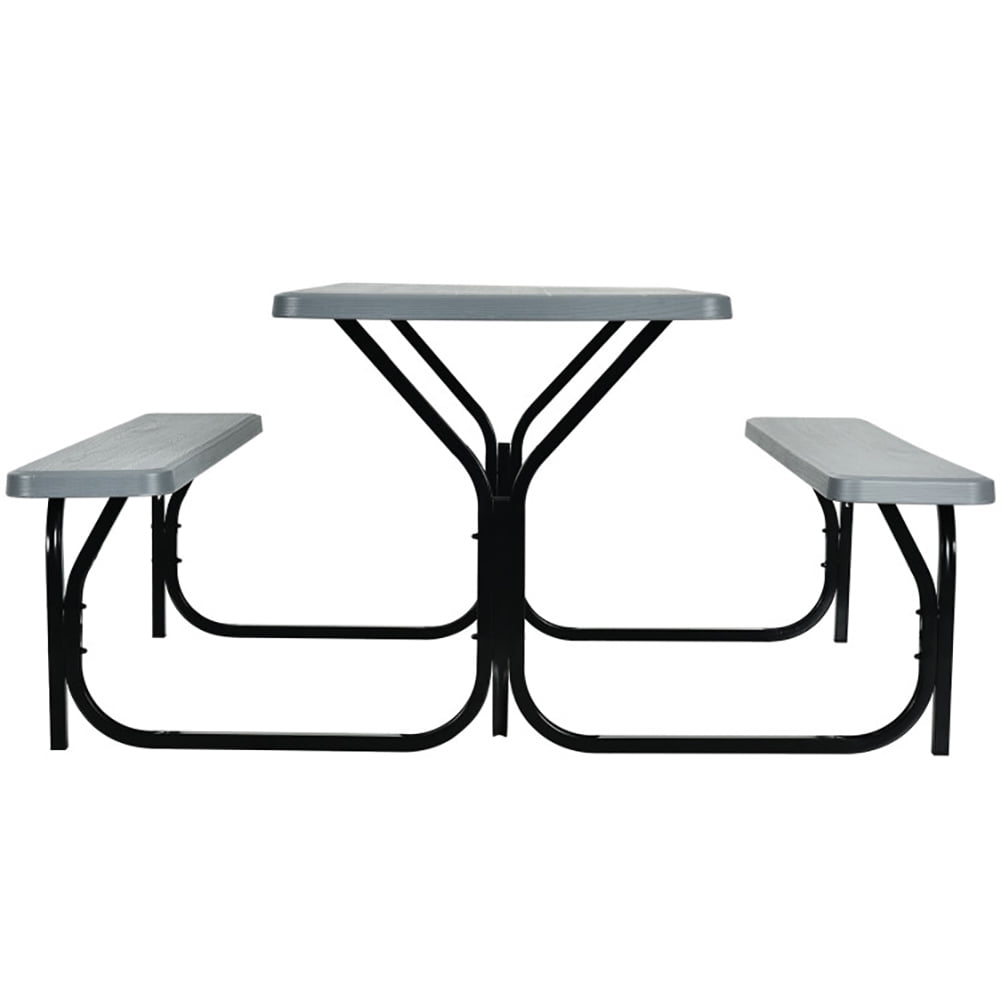 Aimee Lii Picnic Table Bench Set for Outdoor Camping, Outdoor Furniture Set, Gray Aimee Lii Picnic Table Bench Set for Outdoor Camping, Outdoor Furniture Set, Gray