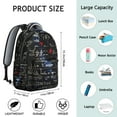 thumbnail image 6 of Physics Biology Students Backpack Science Classroom Educational Wall School Bag with Scientific Formula and Experiment Design, Lightweight and Adjustable Strap, 6 of 6