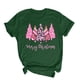 thumbnail image 2 of Puntoco Blusa de manga corta con estampado de moda para mujer, divertida camiseta de cuello redondo, 2 of 3