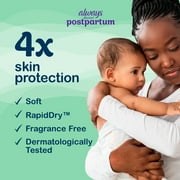 Always Discreet Postpartum Incontinence Pads, Moderate Absorbency, 57 CT