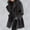 Black, variant on AOOCHASLIY 2023 Women Tops Women Shawl Collar Fleece Coat Elegant Long Coat Outerwear Jackets