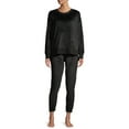 thumbnail image 4 of Secret Treasures Women's and Women's Plus Size Velour Top and Joggers, 2-Piece Set, 4 of 6