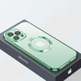 thumbnail image 1 of TECH CIRCLE Plating Clear Case for iPhone 14 Plus Heavy Duty Case Shockproof Anti-Scratch Camera Lens Protection Compatible with MagSafe Slim Case For iPhone 14 Plus,Darkgreen, 1 of 6