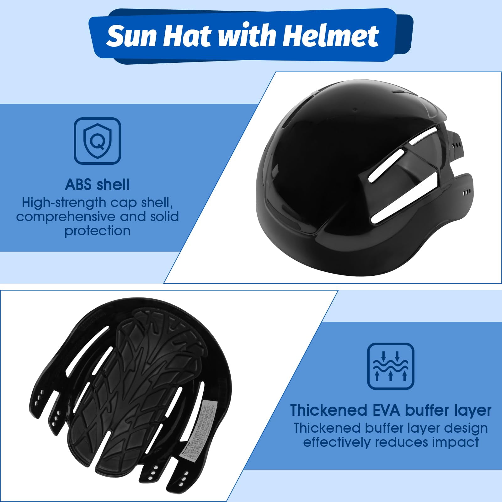 Hfnggwee Hat-Shaped Bicycle Helmet - Safety Certified Sun Hat Bike Helmet 58-60cm for Women & Men - Unisex Stylish Cycling Helmet for School & Commuting CJA513-192