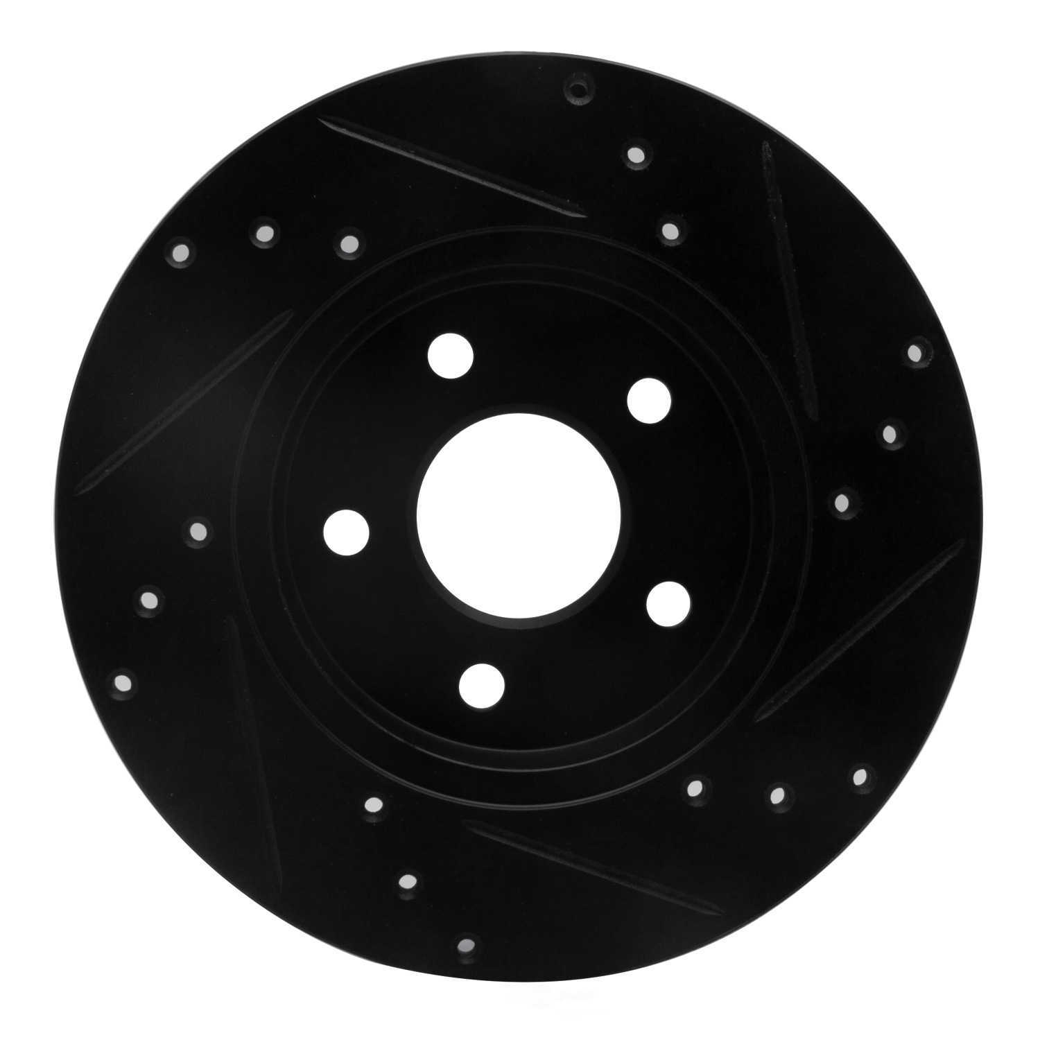 Dynamic Friction Company 633-20013L DFC Brake Rotor - Drilled And Slotted - Black