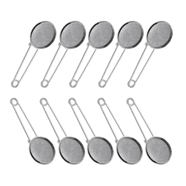 10 Unidades Broche de Virgen Clips Badge Acerca de 16mm - Plata BLESIY Broche de broche de bronce