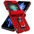 thumbnail image 2 of ELEHOLD Case for Galaxy Z Flip 6,Military Grade Protection Kickstand Metal Ring Holder Dual-Layer Heavy Duty TPU+PC Shockproof Case For Samsung Galaxy Z Flip 6 5G 2024,Red, 2 of 9