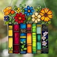 thumbnail image 3 of SITIEDAN Book Ornament Acrylic Stained Glass Suncatcher Ornament, Acrylic Bookish Gifts for Teacher, Librarian, Book Lovers, Reader，Christmas, 3 of 5