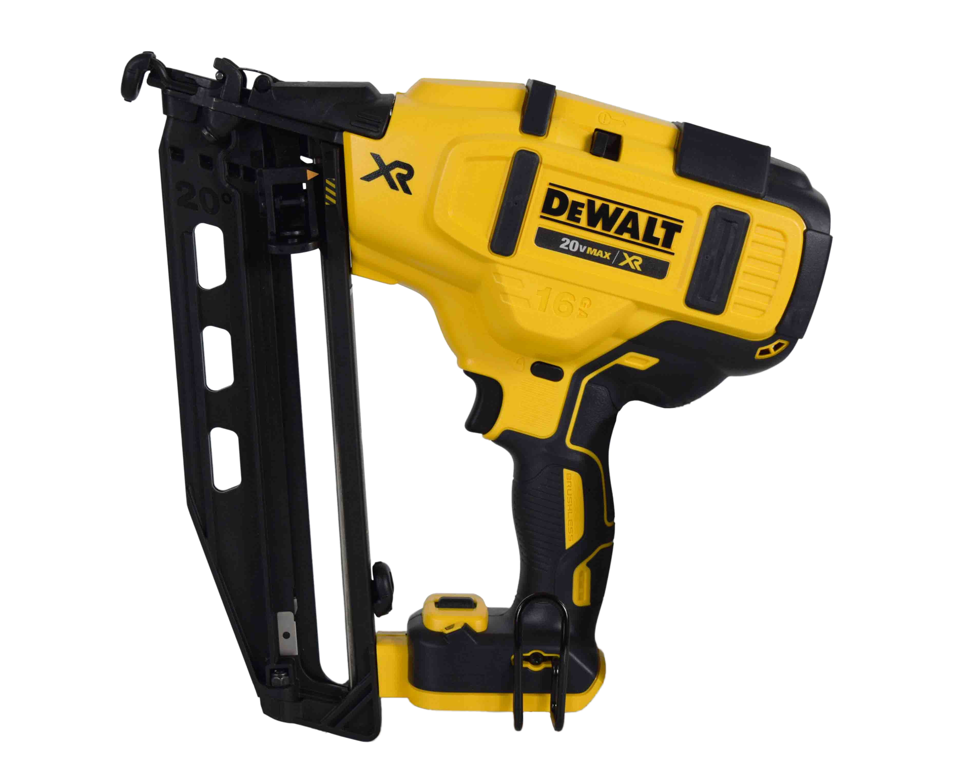 DEWALT DCN623B 20 v, Cordless 16 Gauge Angled Finish Nailer Nail Gun