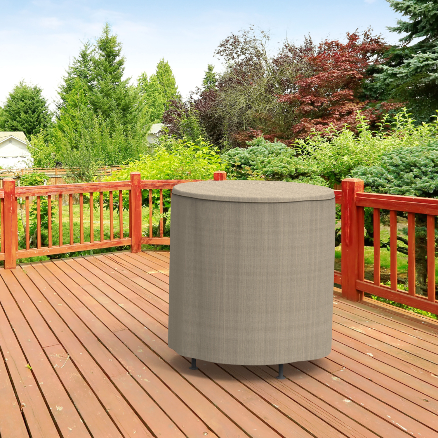 Budge 50"Dia. Black Ivory Patio Bar Table Cover, StormBlock™ Mojave