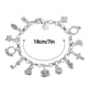 thumbnail image 3 of Pulsera de plata ajustable del encanto con 13 colgantes con estilo Pulsera de plata Regalo perfecto para la mujer y la niña, 3 of 8