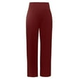thumbnail image 4 of Womens Trousers Business Casual Outfits for Women Red Womens Pants Loose Pants for Women Summer Wide Leg Cargo Pants for Women Women's Fall Pants, 4 of 4