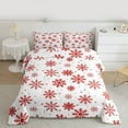 thumbnail image 2 of Homewish Red Christmas Snowflake Queen Comforter Set, Dreamy Fairy Tale Bedding Sets, Teens Kids Boys Girls Reversible Bedding Comforter Set, Super Cozy Room Decor, 3pcs, 2 of 8