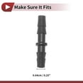 thumbnail image 4 of Conector de Tubería en Forma de I de 2 Vías de Plástico Unique Bargains 0.25" Negro 5 Pcs, 4 of 7
