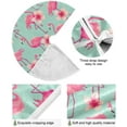 thumbnail image 2 of GZHJMY Flamingo Christmas Tree Skirt Home Decoration Large Round Christmas Tree Skirt for Holiday Party Home Christmas Day Ornaments, 35.4", 2 of 6