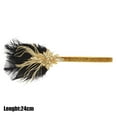2PCS Women 1920s Flapper Headband Black Feather Headpiece Rhinestone