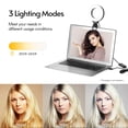thumbnail image 2 of FlyFlise Mini Lampe de Vidéoconférence 4 Pouces Anneau Lumineux LED Clip-on pour Ordinateur Portable 3, 2 of 7