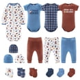 thumbnail image 1 of The Peanutshell Newborn Layette Gift Set for Baby Boys or Girls, Blue Red Yellowstone, 16 Essential Pieces, 0-3 Months, 1 of 6