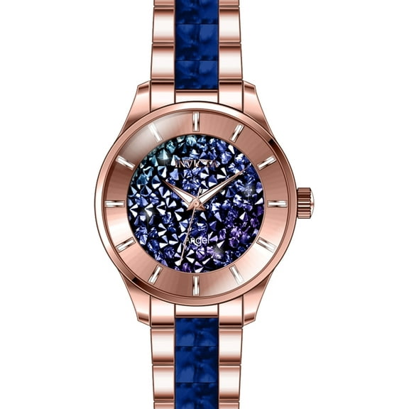 Invicta Women's Angel Blue Steel Bracelet & Case Quartz Analog Watch 24662